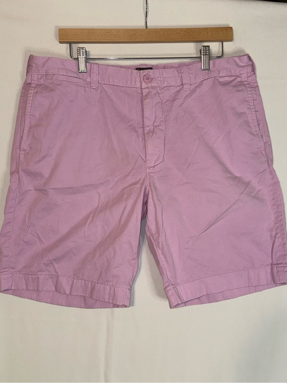 J. Crew Stanton 9” Pink Flat Front Chino Shorts Men Size 36 Cotton